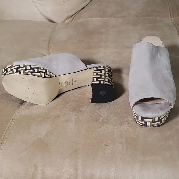 Sacha London gray suede platform clogs - Picture 4 of 6